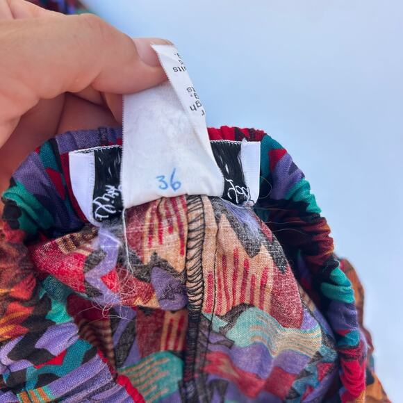 Vintage Liza Lynn Long Midi Aztec Southwestern Skirt Western Boho Medium - Picture 6 of 8